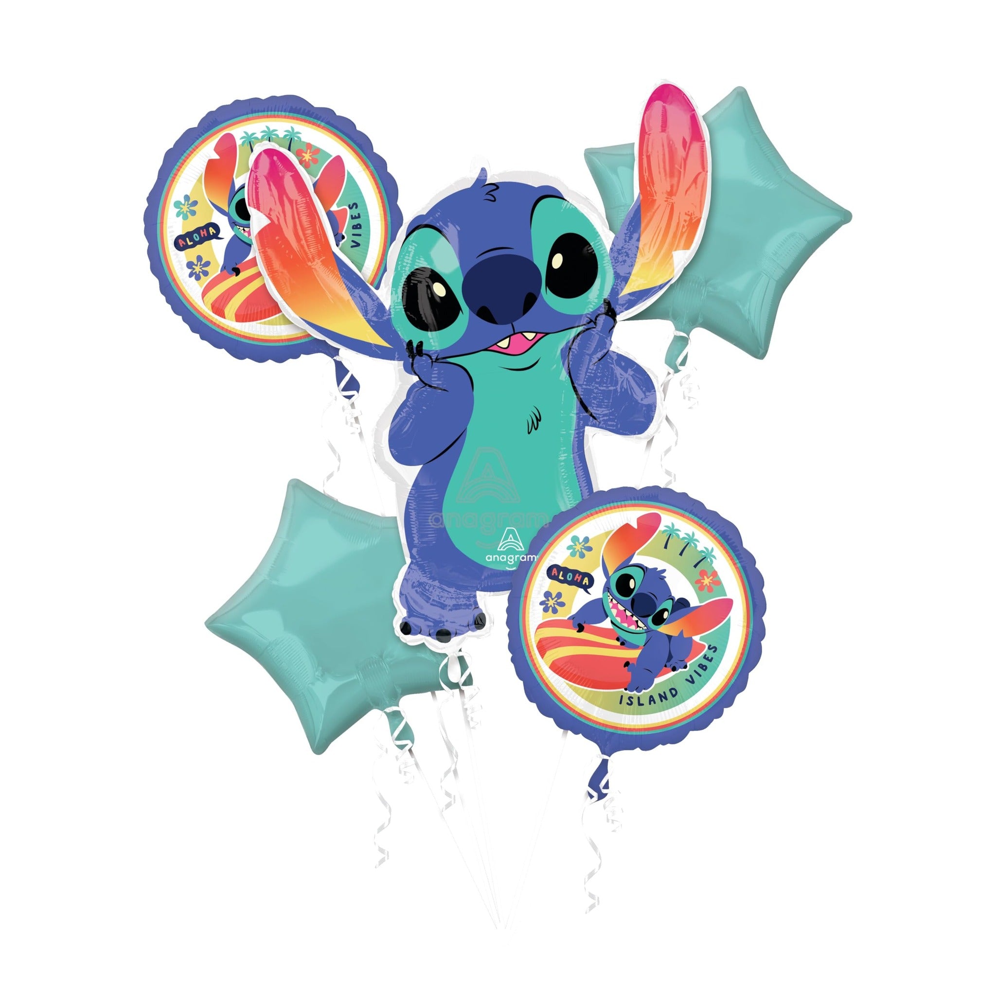 Stitch Balloon Bouquets 5pc